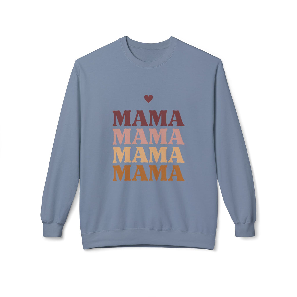 Mama Repeat Crewneck Sweatshirt — Retro Gradient "MAMA" Mom Pullover, Fall Vibes Mama Crewneck