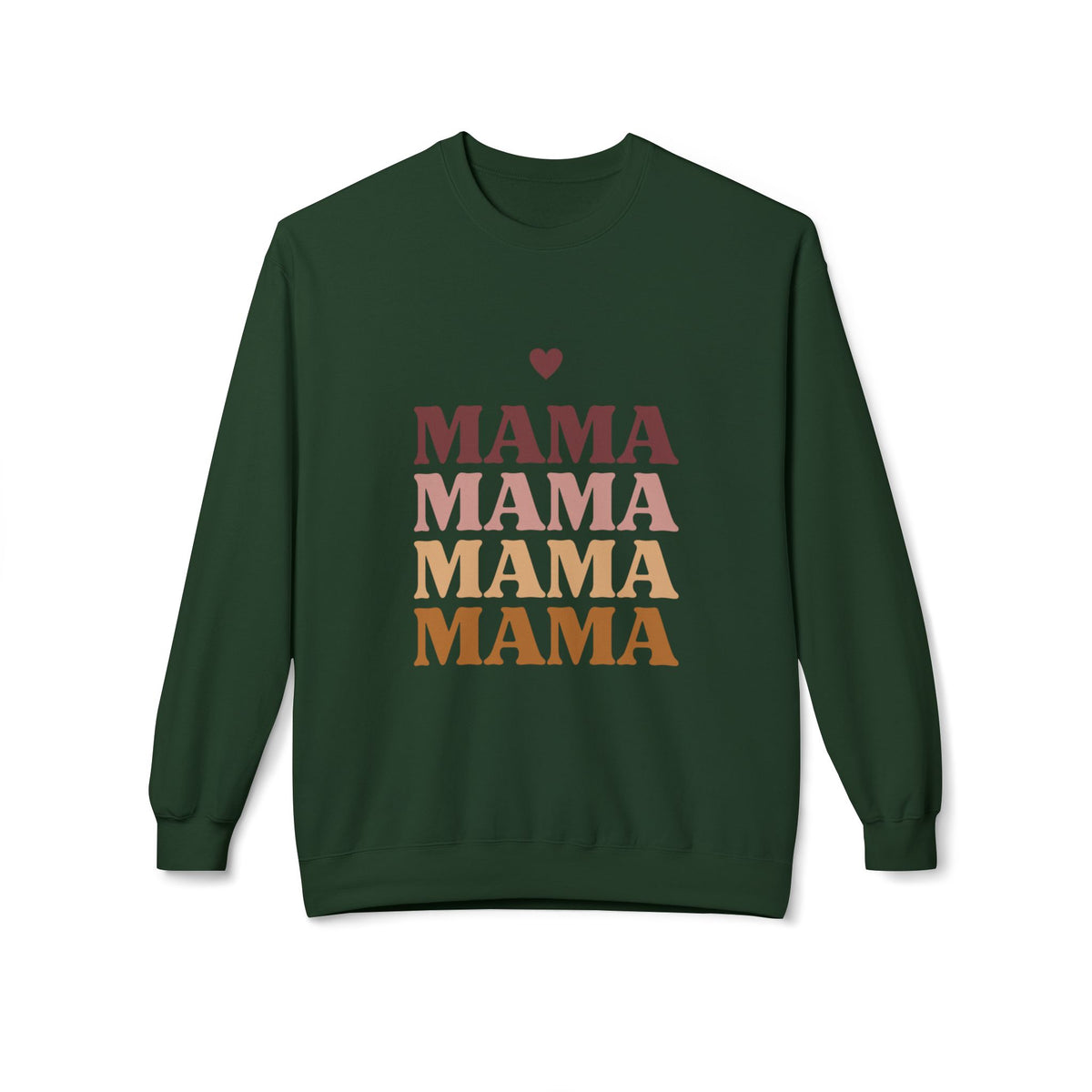 Mama Repeat Crewneck Sweatshirt — Retro Gradient "MAMA" Mom Pullover, Fall Vibes Mama Crewneck