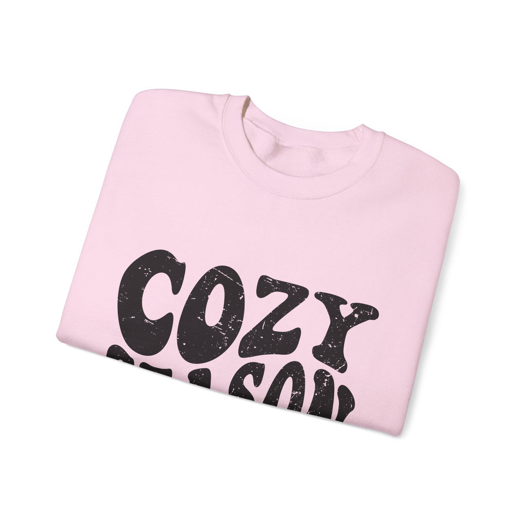 Cozy Season Crewneck Sweatshirt — "Cozy Season" Retro Graphic Pullover