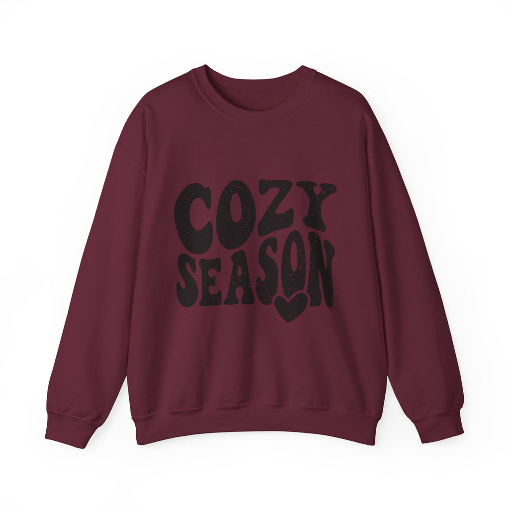 Cozy Season Crewneck Sweatshirt — "Cozy Season" Retro Graphic Pullover