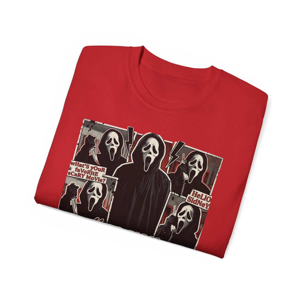Scream Movie Graphic Tee — “no you hang up first” Horror Fan T-Shirt