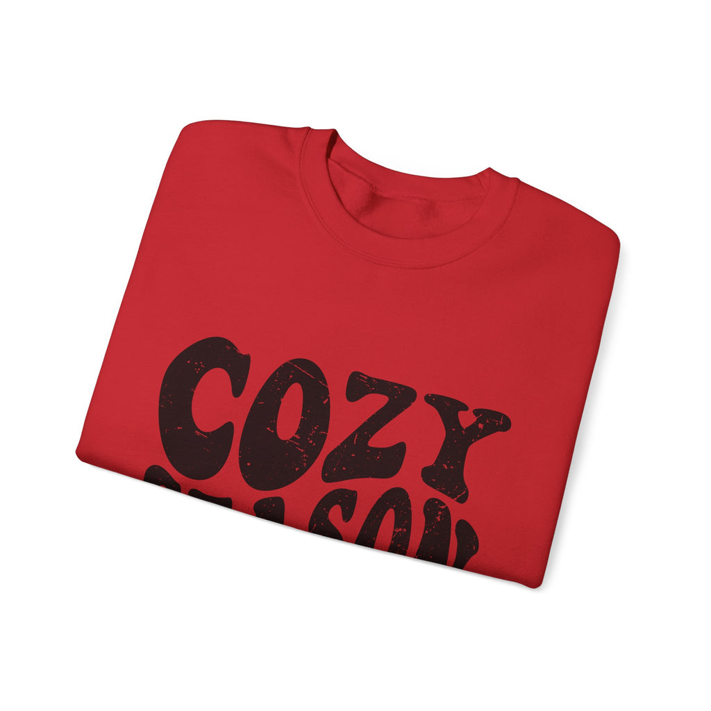 Cozy Season Crewneck Sweatshirt — "Cozy Season" Retro Graphic Pullover