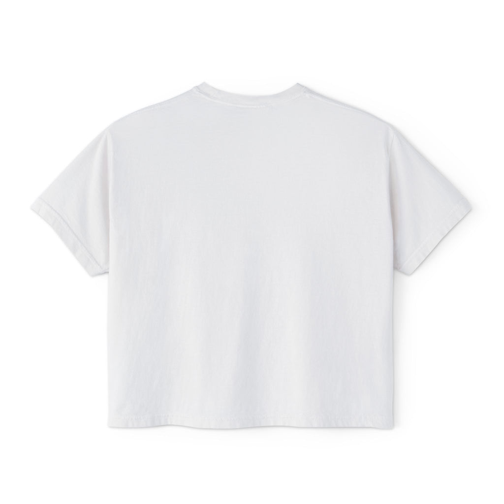 Fall Goose Boxy Tee — Cute Pumpkin Latte Graphic Women's Shirt