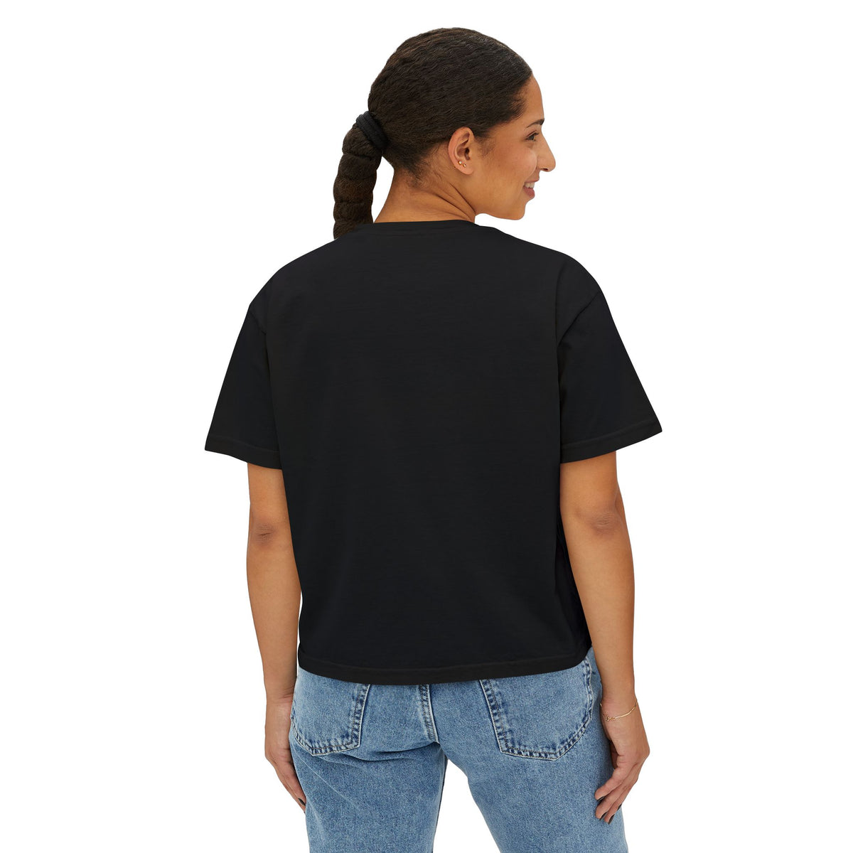Fall Goose Boxy Tee — Cute Pumpkin Latte Graphic Women's Shirt