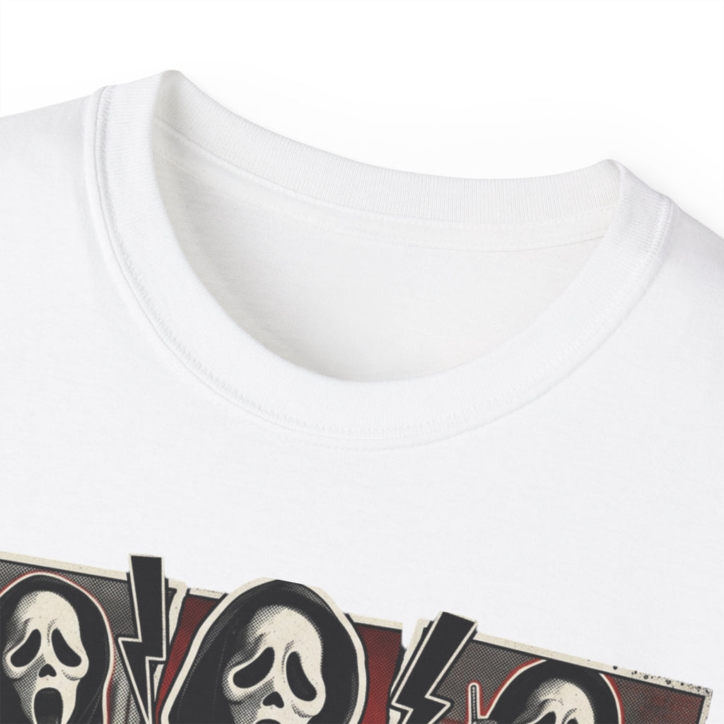Scream Movie Graphic Tee — “no you hang up first” Horror Fan T-Shirt