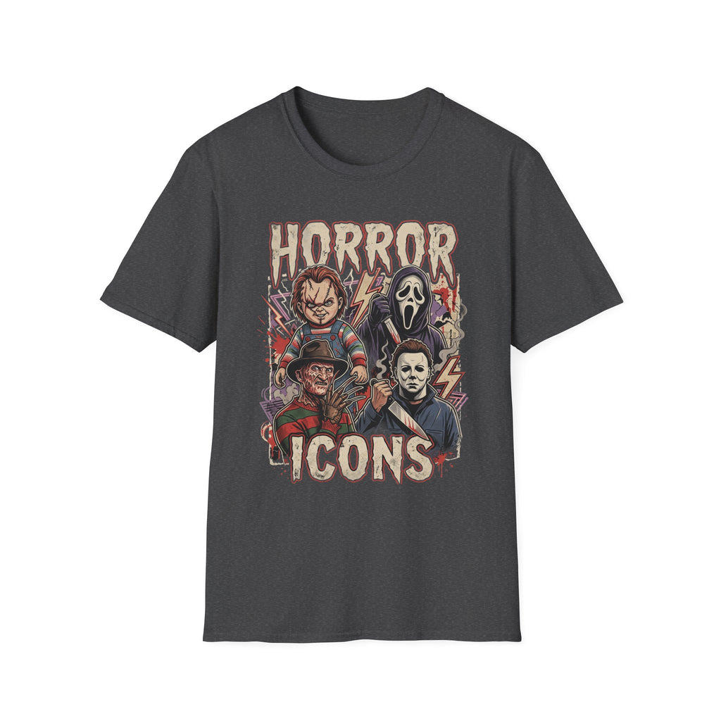 Horror Icons T‑Shirt — Retro Slasher Movie Mashup Tee