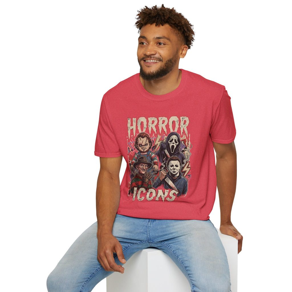 Horror Icons T‑Shirt — Retro Slasher Movie Mashup Tee