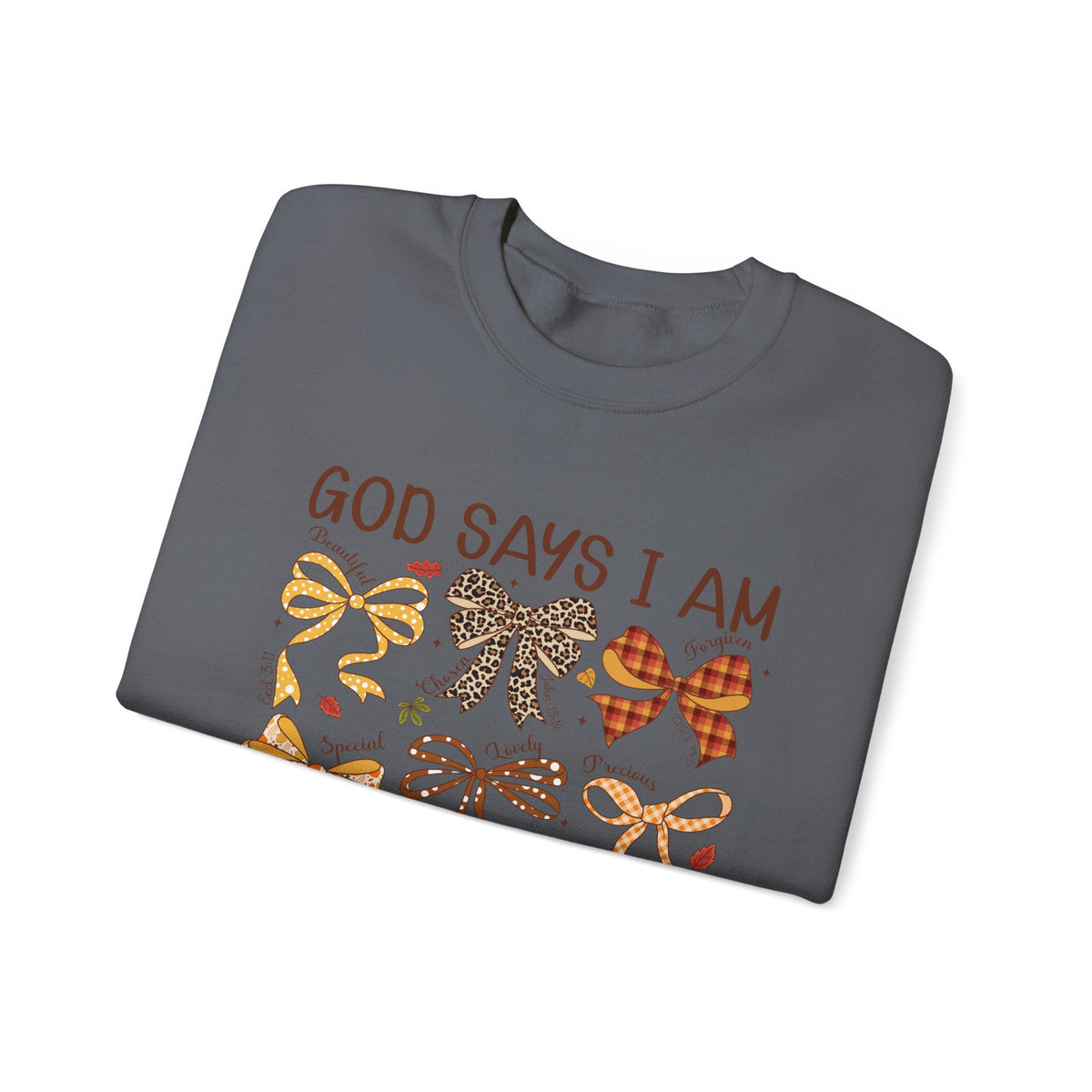 God Says I Am - Bow Pattern Sweatshirt