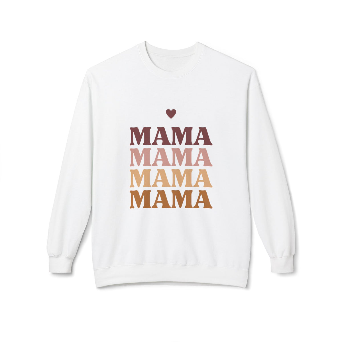 Mama Repeat Crewneck Sweatshirt — Retro Gradient "MAMA" Mom Pullover, Fall Vibes Mama Crewneck