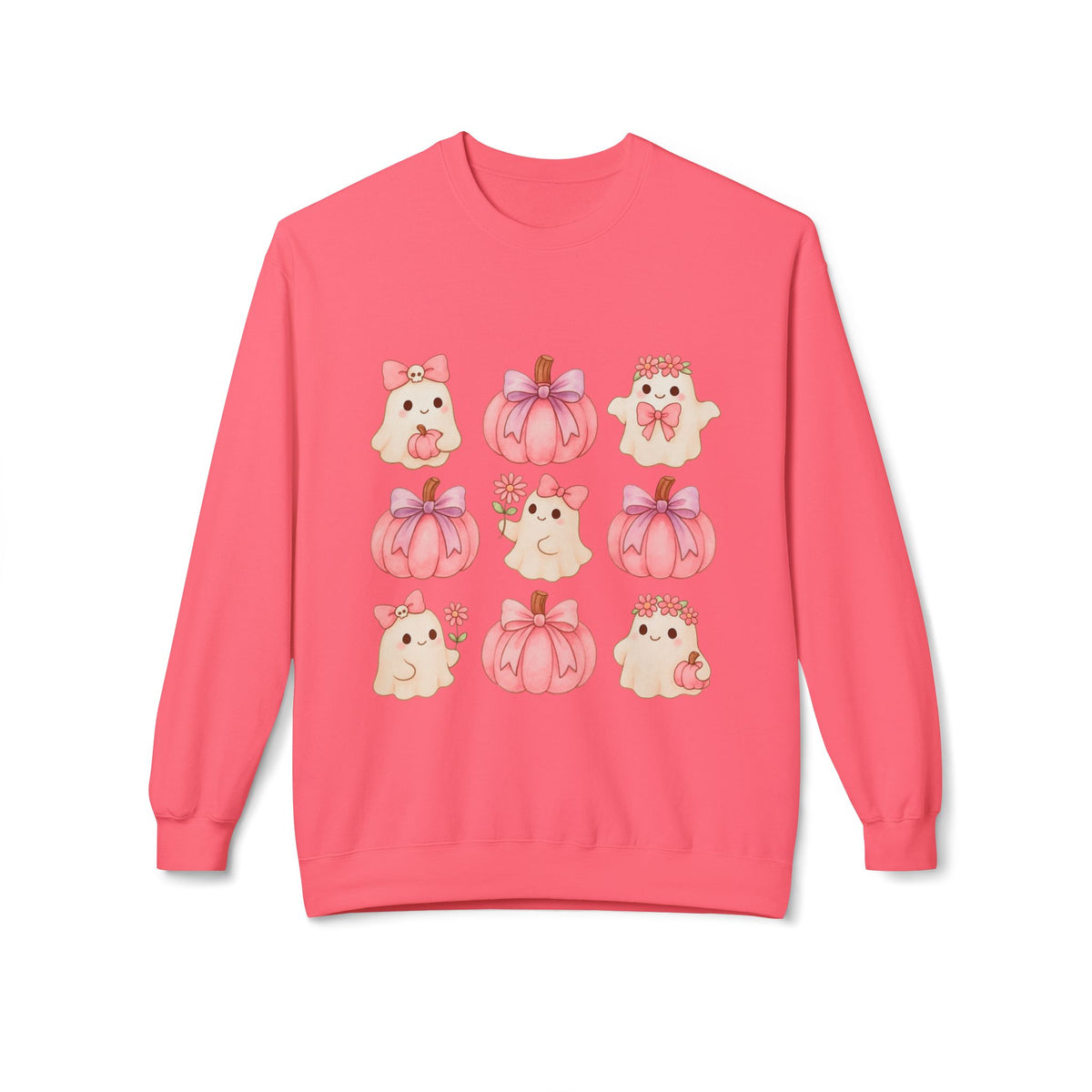 Cute Pink Pumpkin Ghost Sweatshirt