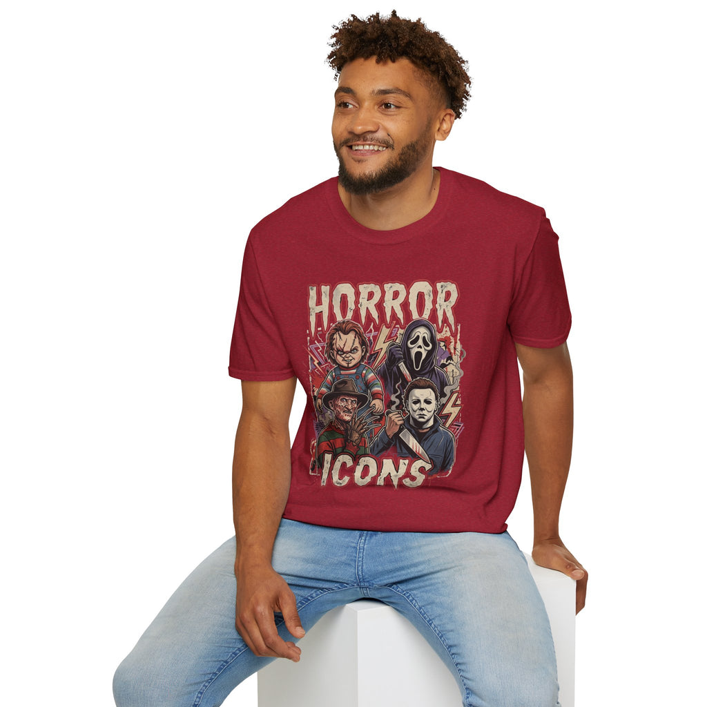 Horror Icons T‑Shirt — Retro Slasher Movie Mashup Tee