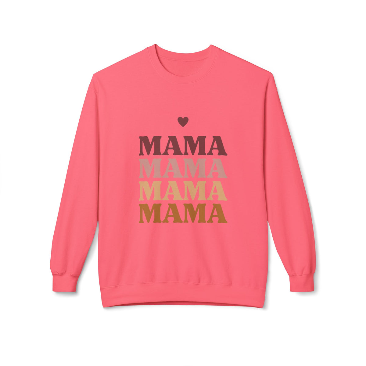 Mama Repeat Crewneck Sweatshirt — Retro Gradient "MAMA" Mom Pullover, Fall Vibes Mama Crewneck