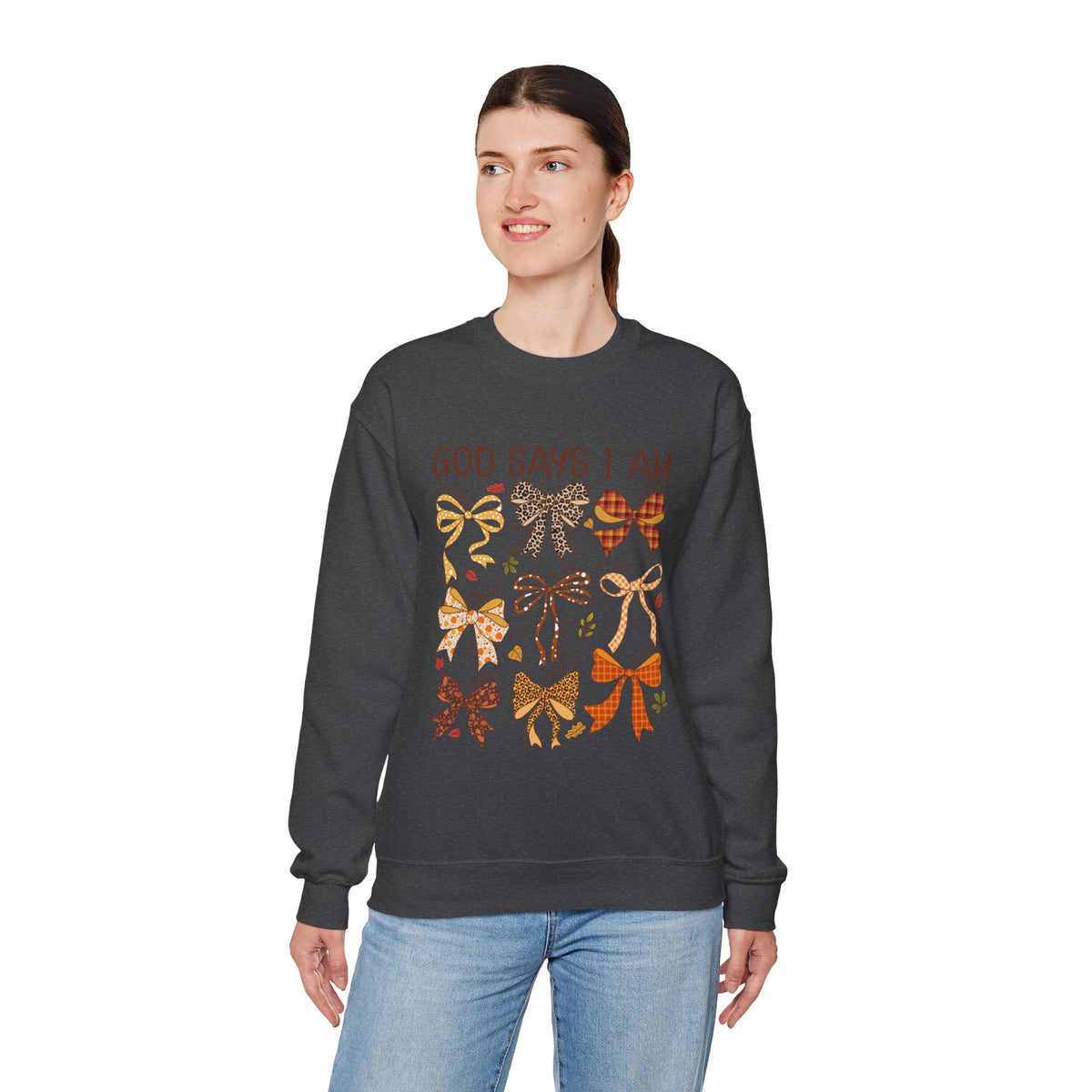 God Says I Am - Bow Pattern Sweatshirt