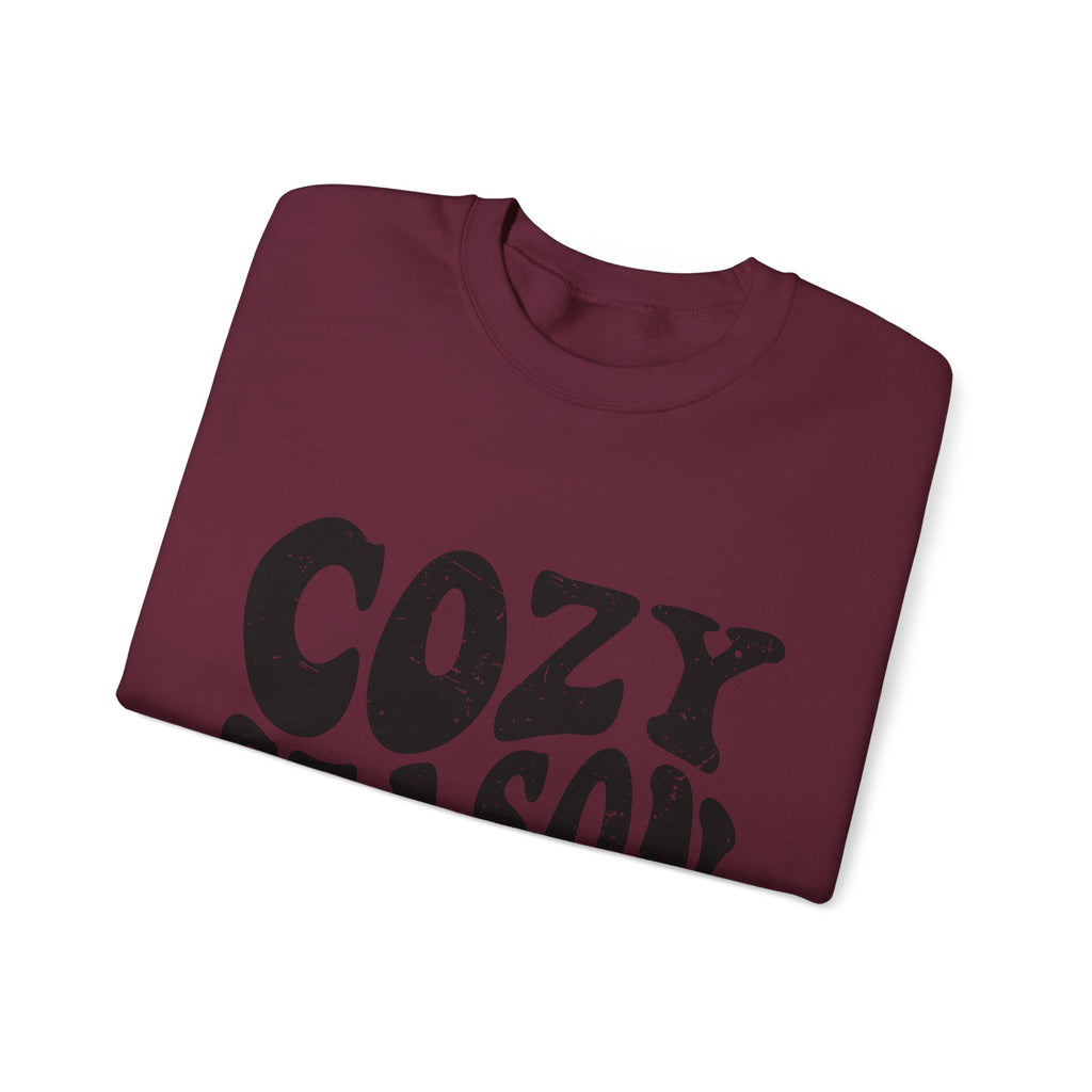 Cozy Season Crewneck Sweatshirt — "Cozy Season" Retro Graphic Pullover