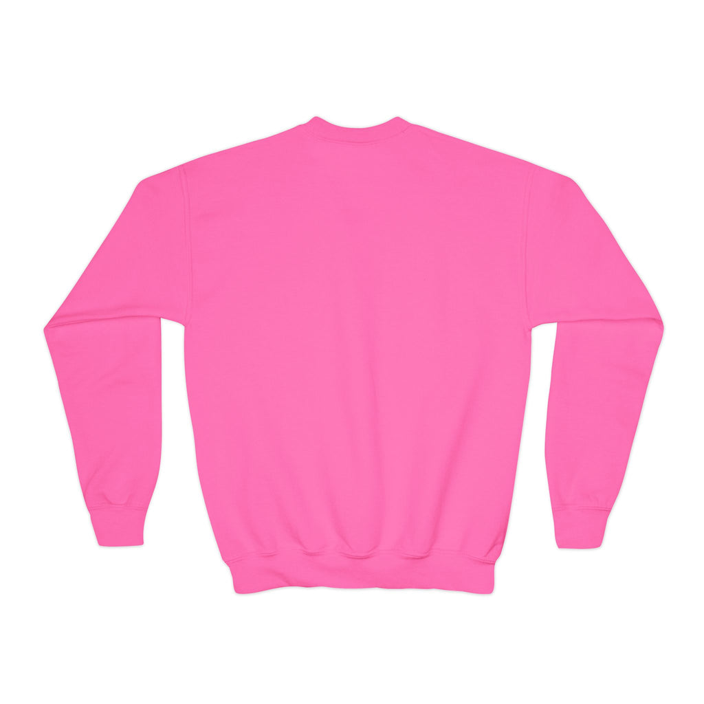 Kids' Cute Pink Pumpkins & Ghost Crewneck Sweatshirt — Fall Halloween Cozy Pullover
