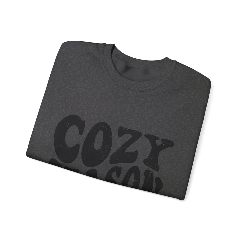 Cozy Season Crewneck Sweatshirt — "Cozy Season" Retro Graphic Pullover