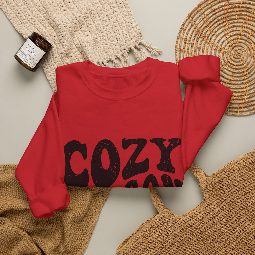 Cozy Season Crewneck Sweatshirt — "Cozy Season" Retro Graphic Pullover