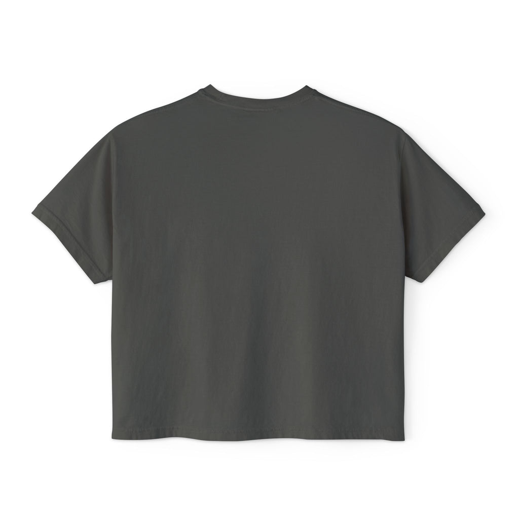Fall Goose Boxy Tee — Cute Pumpkin Latte Graphic Women's Shirt