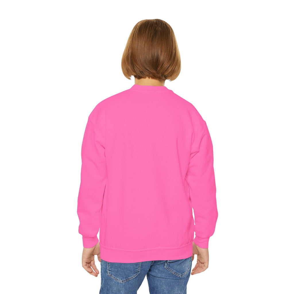 Kids' Cute Pink Pumpkins & Ghost Crewneck Sweatshirt — Fall Halloween Cozy Pullover