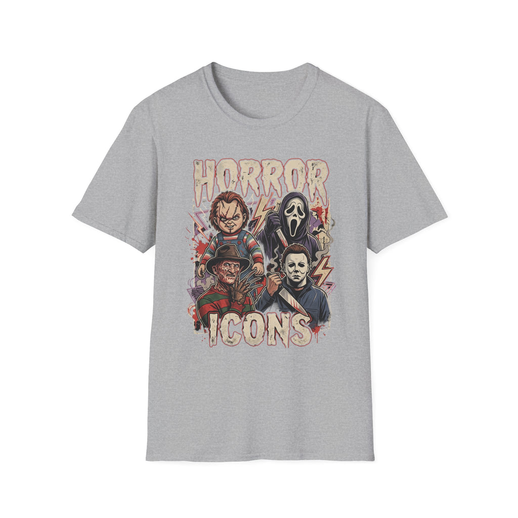 Horror Icons T‑Shirt — Retro Slasher Movie Mashup Tee