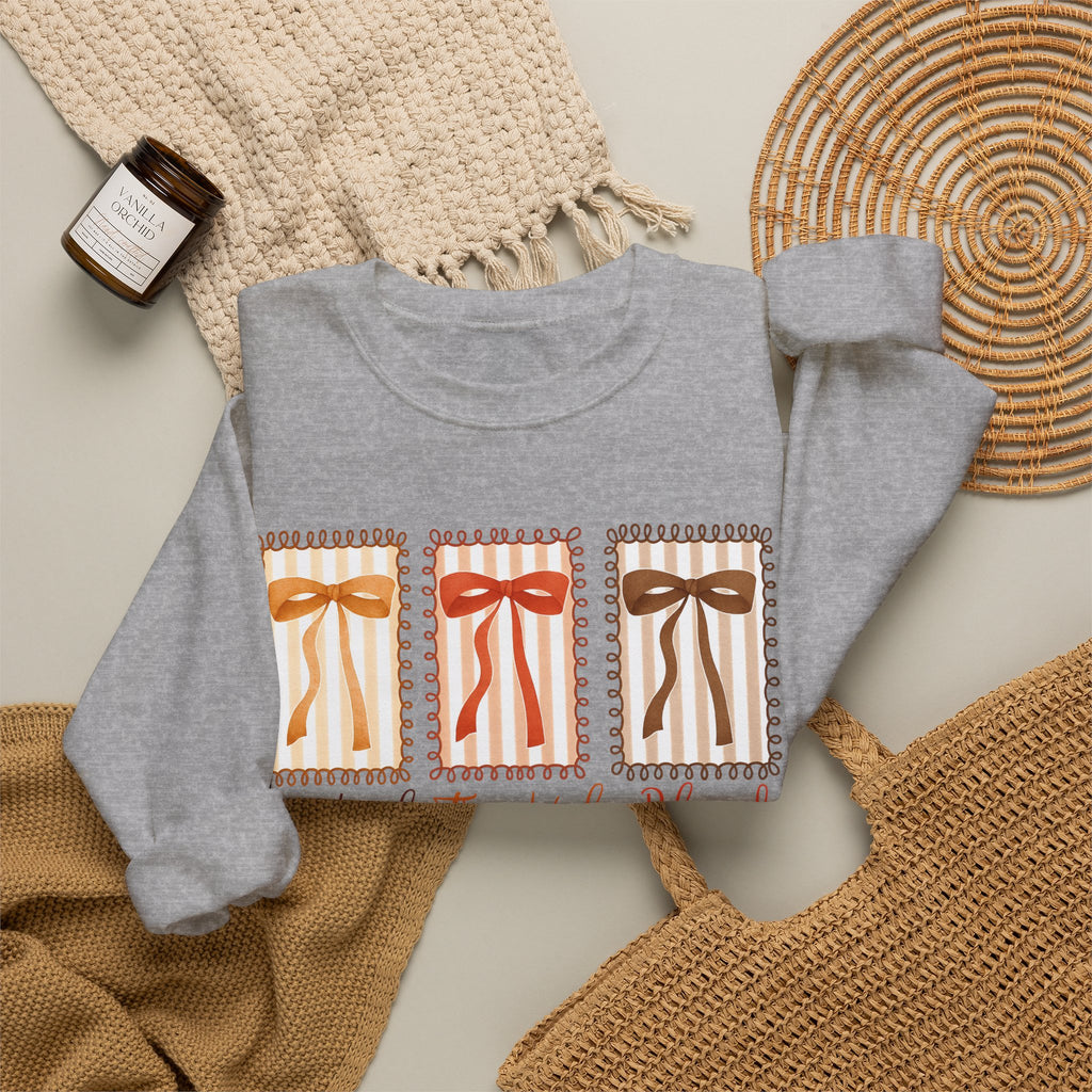 Grateful Thankful Blessed Crewneck — Autumn Fall Cozy Pullover