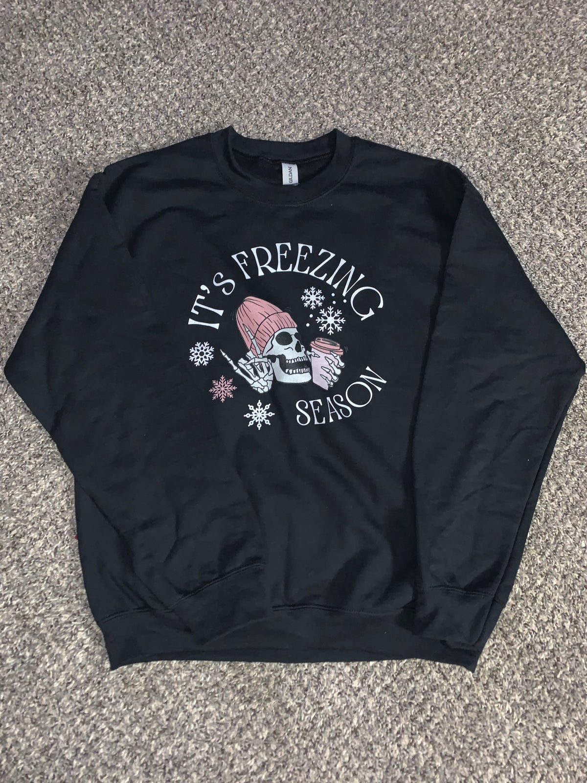 It’s Freezing Season Sweatshirt — Cute Skull Winter Crewneck