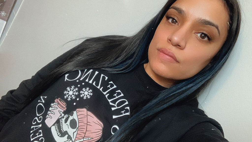 It’s Freezing Season Sweatshirt — Cute Skull Winter Crewneck