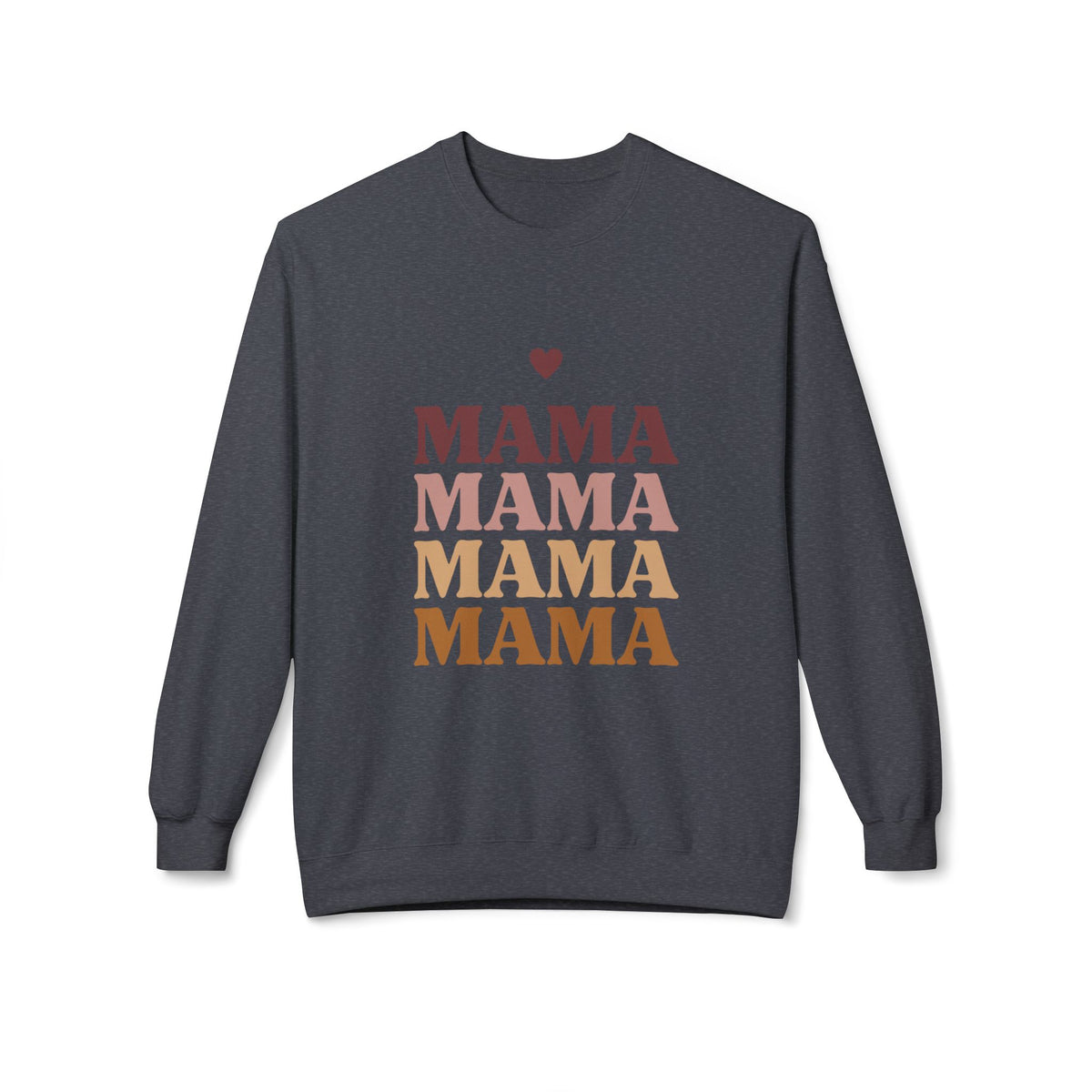Mama Repeat Crewneck Sweatshirt — Retro Gradient "MAMA" Mom Pullover, Fall Vibes Mama Crewneck