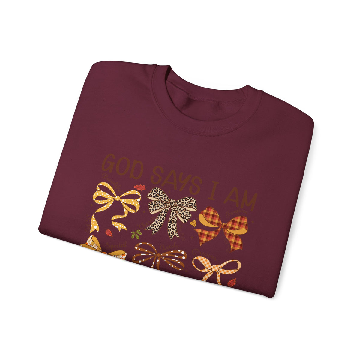 God Says I Am - Bow Pattern Sweatshirt