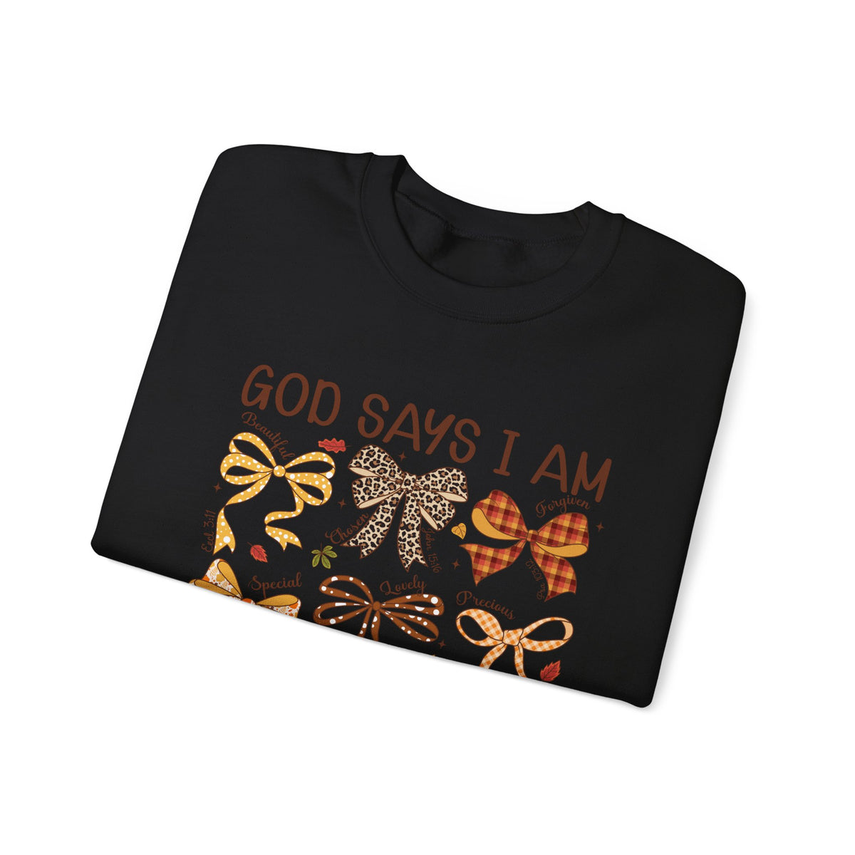 God Says I Am - Bow Pattern Sweatshirt