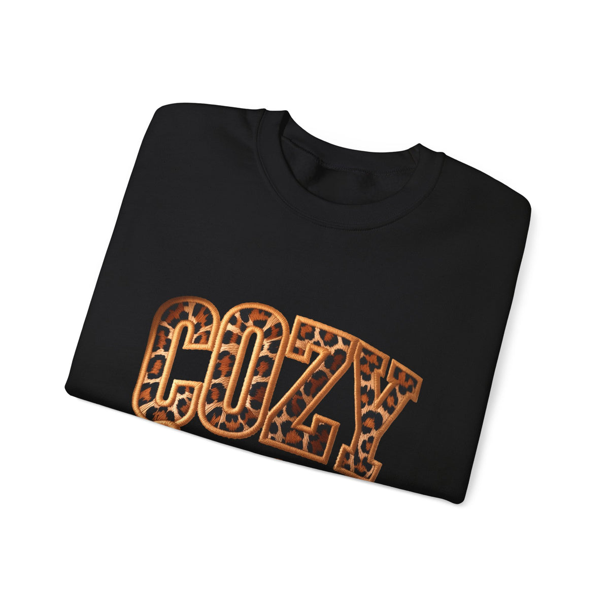 Cozy Season Leopard Print Crewneck Sweatshirt