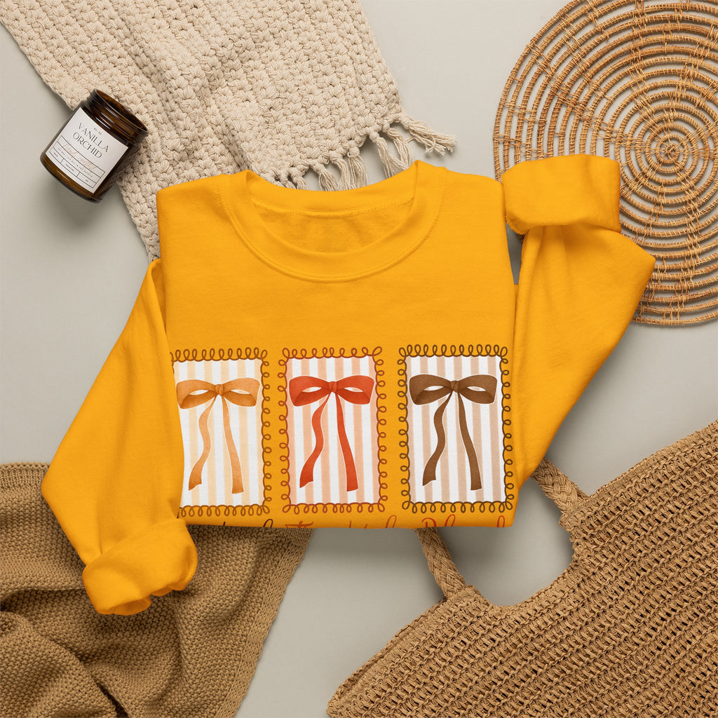 Grateful Thankful Blessed Crewneck — Autumn Fall Cozy Pullover