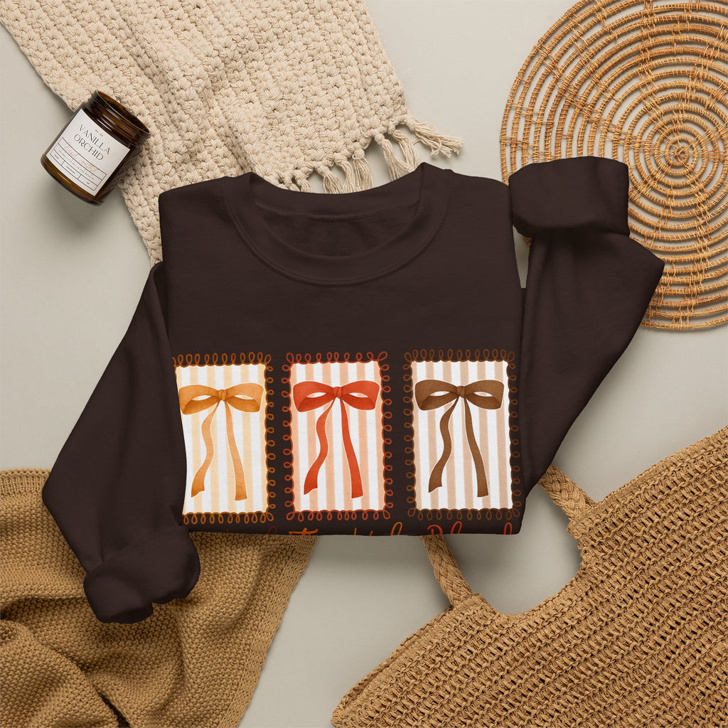 Grateful Thankful Blessed Crewneck — Autumn Fall Cozy Pullover