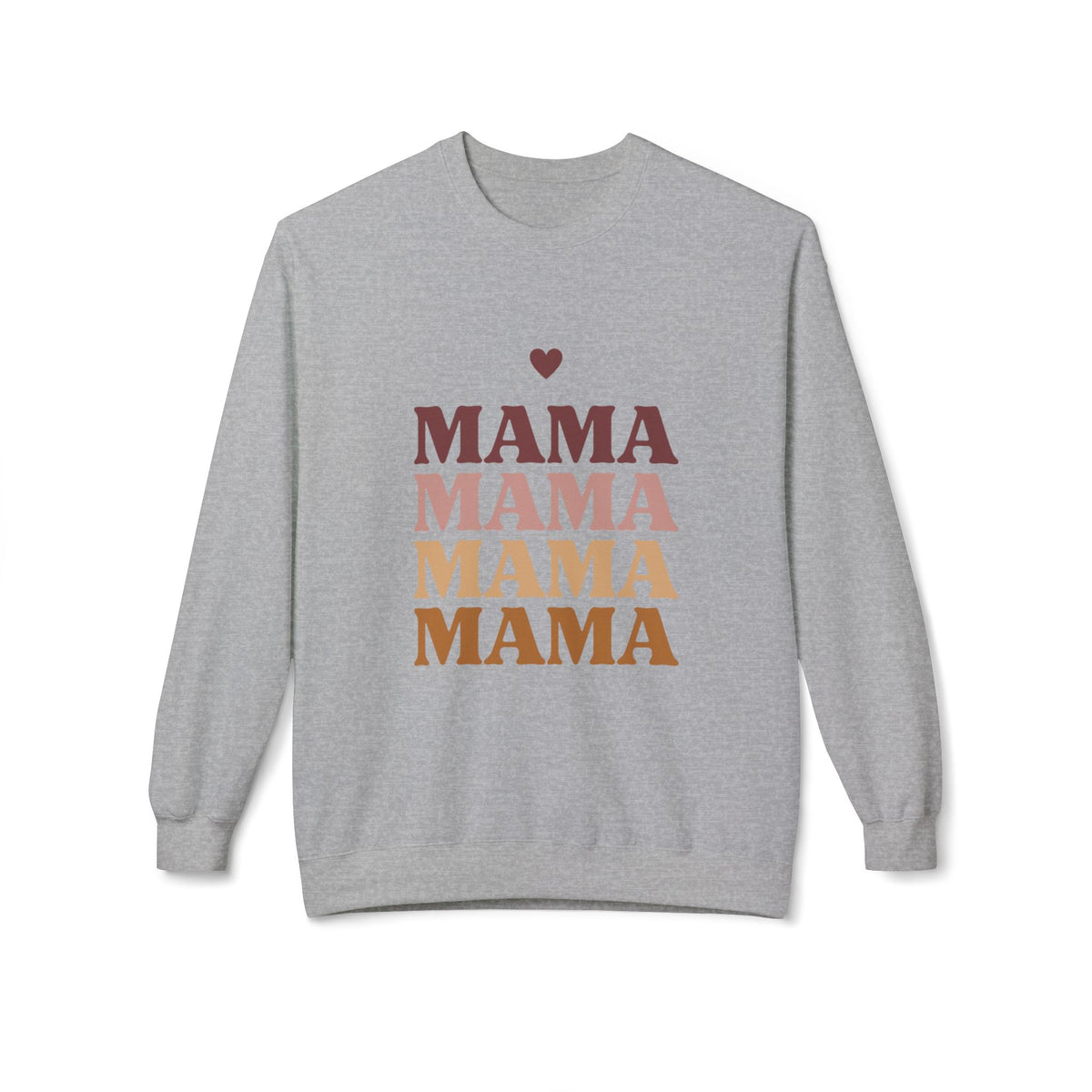 Mama Repeat Crewneck Sweatshirt — Retro Gradient "MAMA" Mom Pullover, Fall Vibes Mama Crewneck