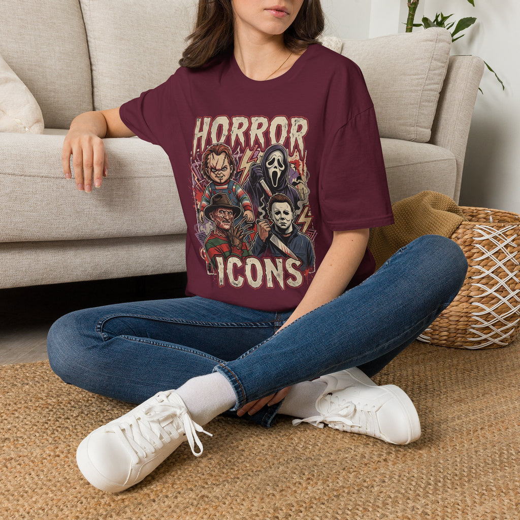 Horror Icons T‑Shirt — Retro Slasher Movie Mashup Tee