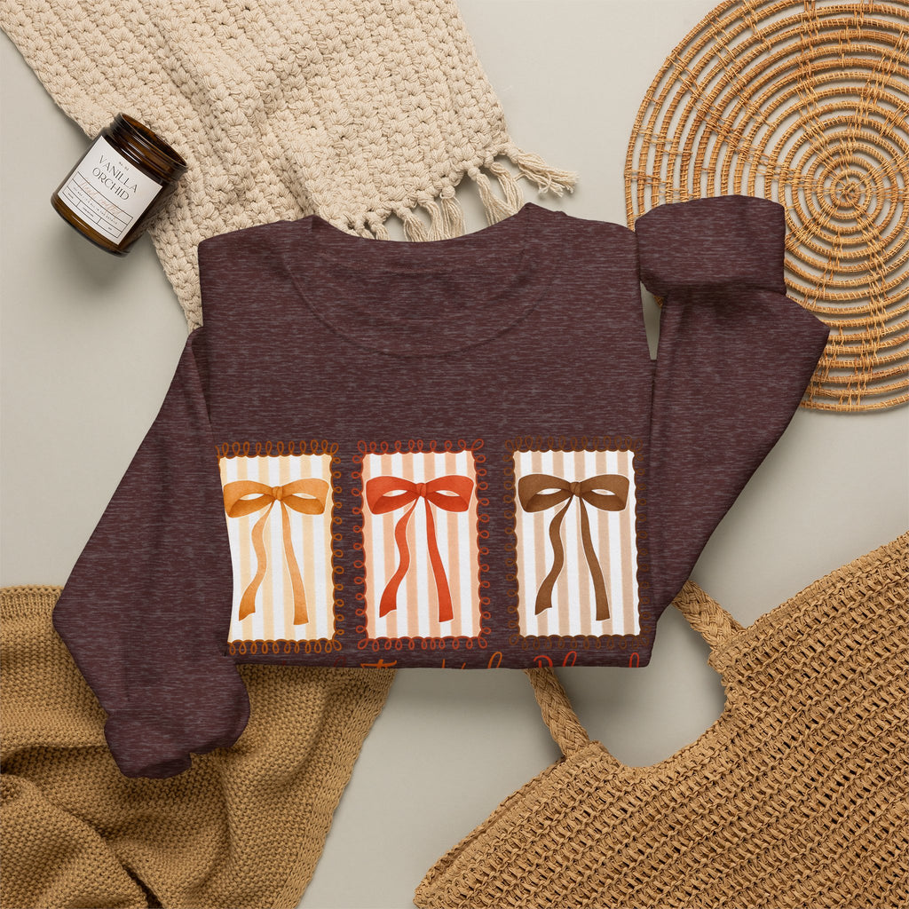 Grateful Thankful Blessed Crewneck — Autumn Fall Cozy Pullover