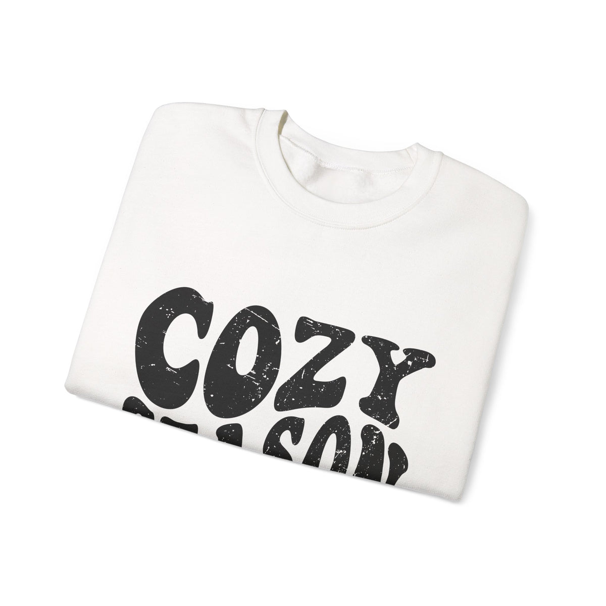 Cozy Season Crewneck Sweatshirt — "Cozy Season" Retro Graphic Pullover