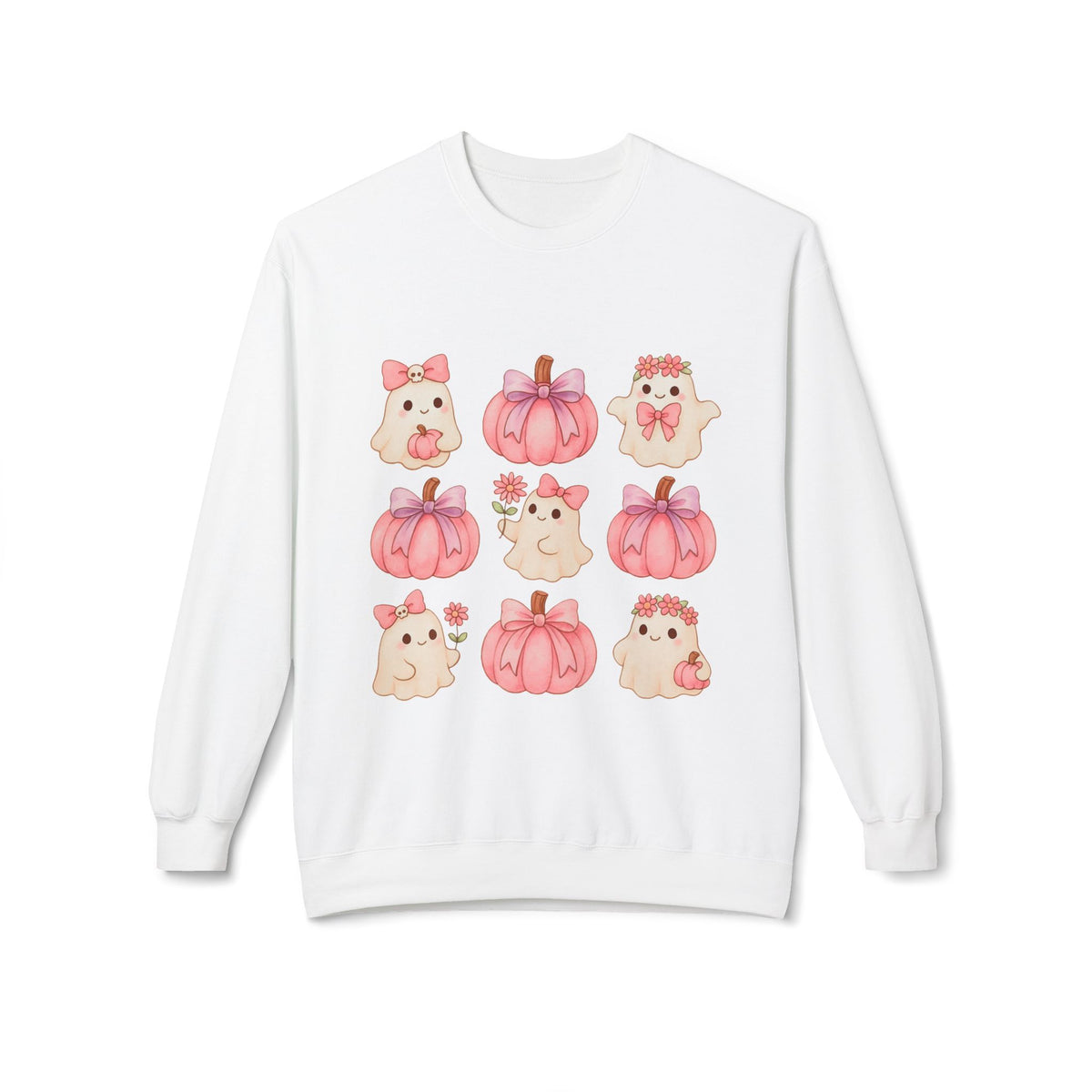 Cute Pink Pumpkin Ghost Sweatshirt