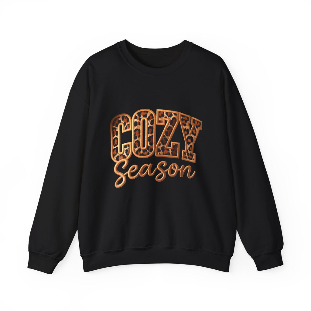 Cozy Season Leopard Print Crewneck Sweatshirt