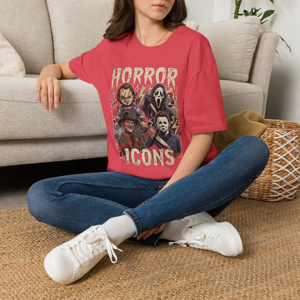 Horror Icons T‑Shirt — Retro Slasher Movie Mashup Tee