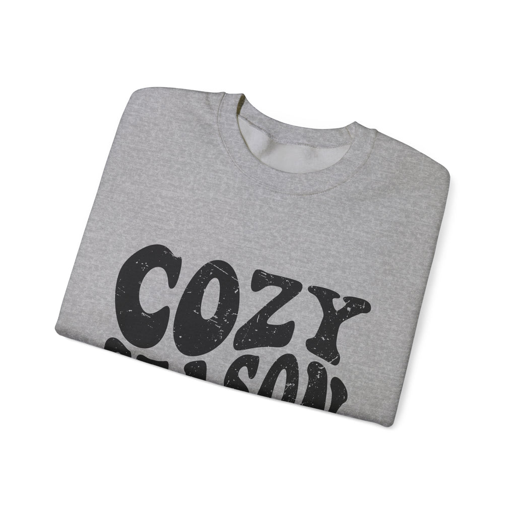 Cozy Season Crewneck Sweatshirt — "Cozy Season" Retro Graphic Pullover