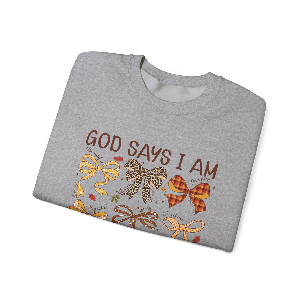God Says I Am - Bow Pattern Sweatshirt