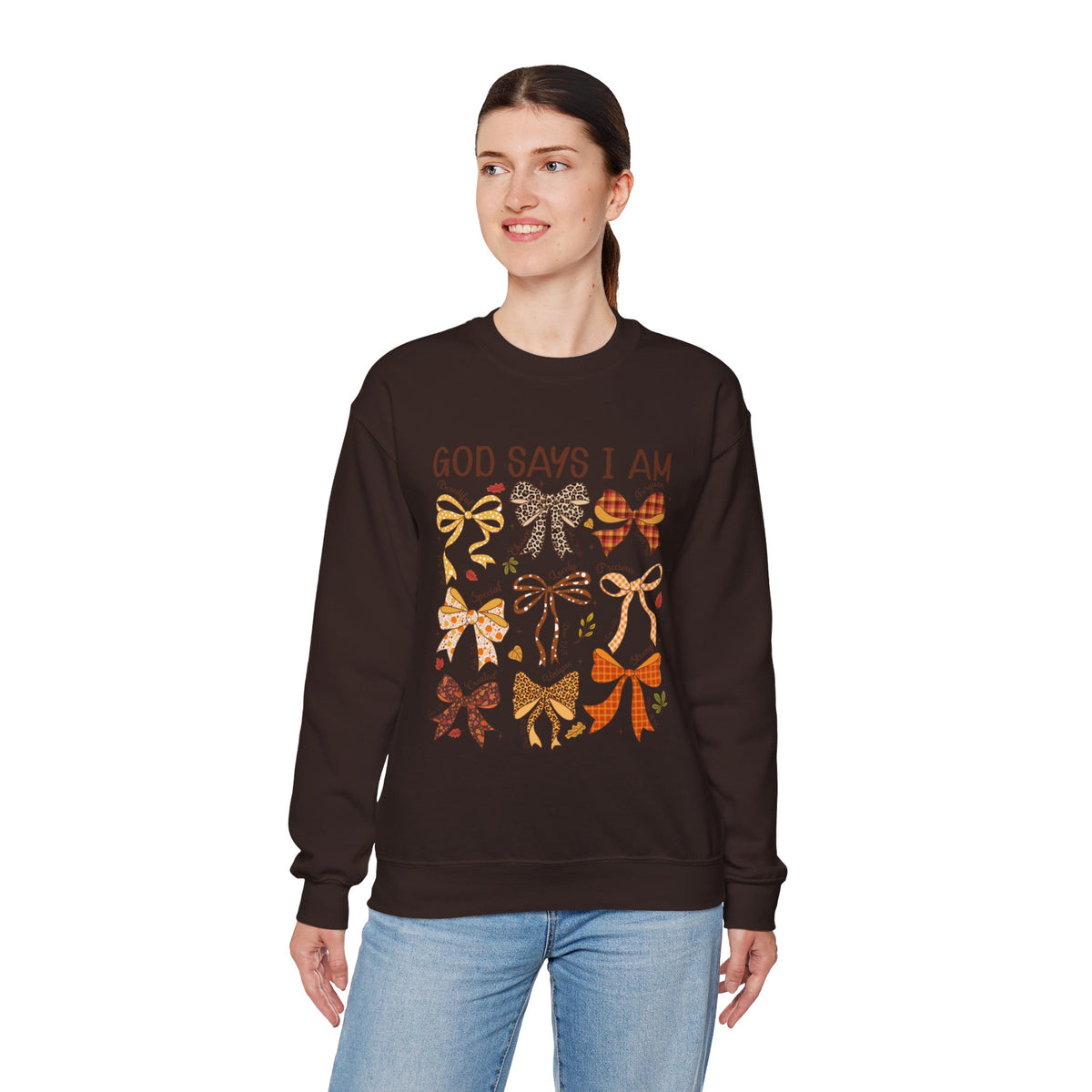 God Says I Am - Bow Pattern Sweatshirt