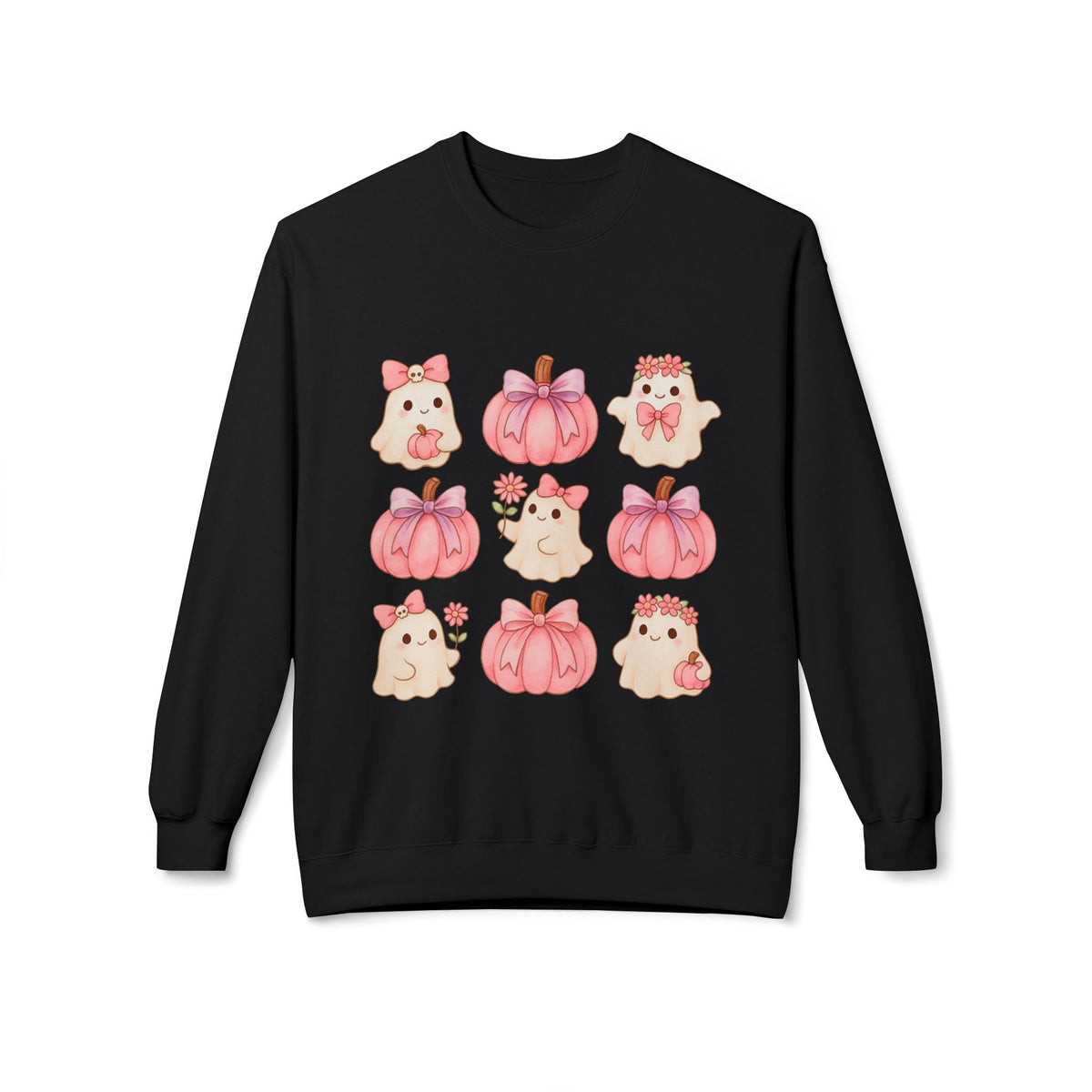 Cute Pink Pumpkin Ghost Sweatshirt
