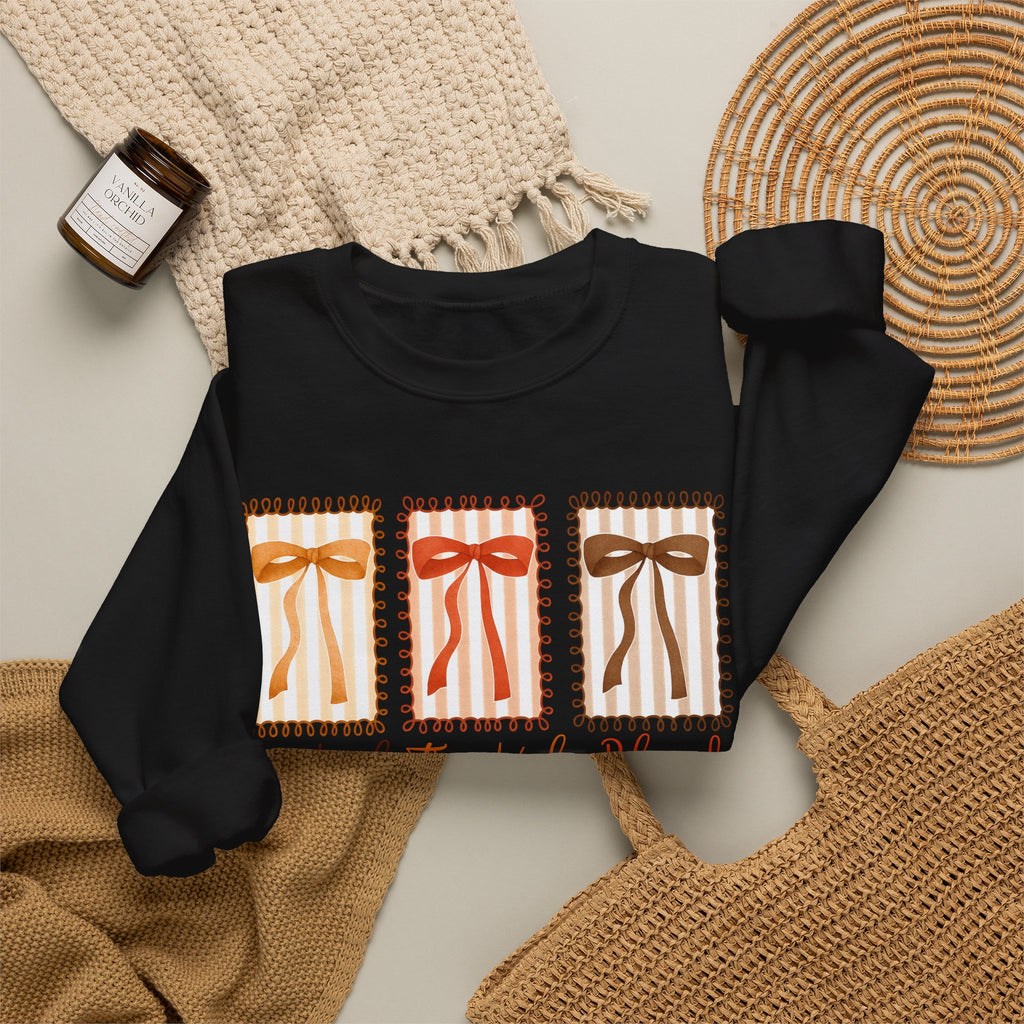 Grateful Thankful Blessed Crewneck — Autumn Fall Cozy Pullover