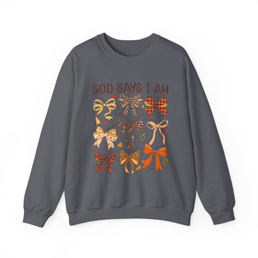 God Says I Am - Bow Pattern Sweatshirt