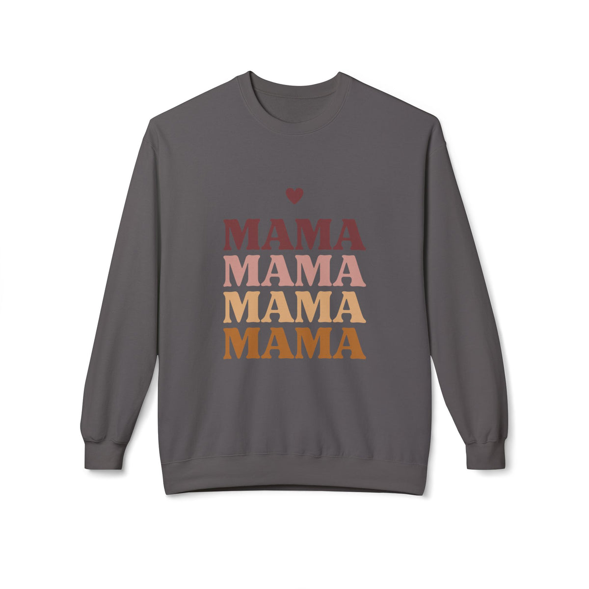 Mama Repeat Crewneck Sweatshirt — Retro Gradient "MAMA" Mom Pullover, Fall Vibes Mama Crewneck