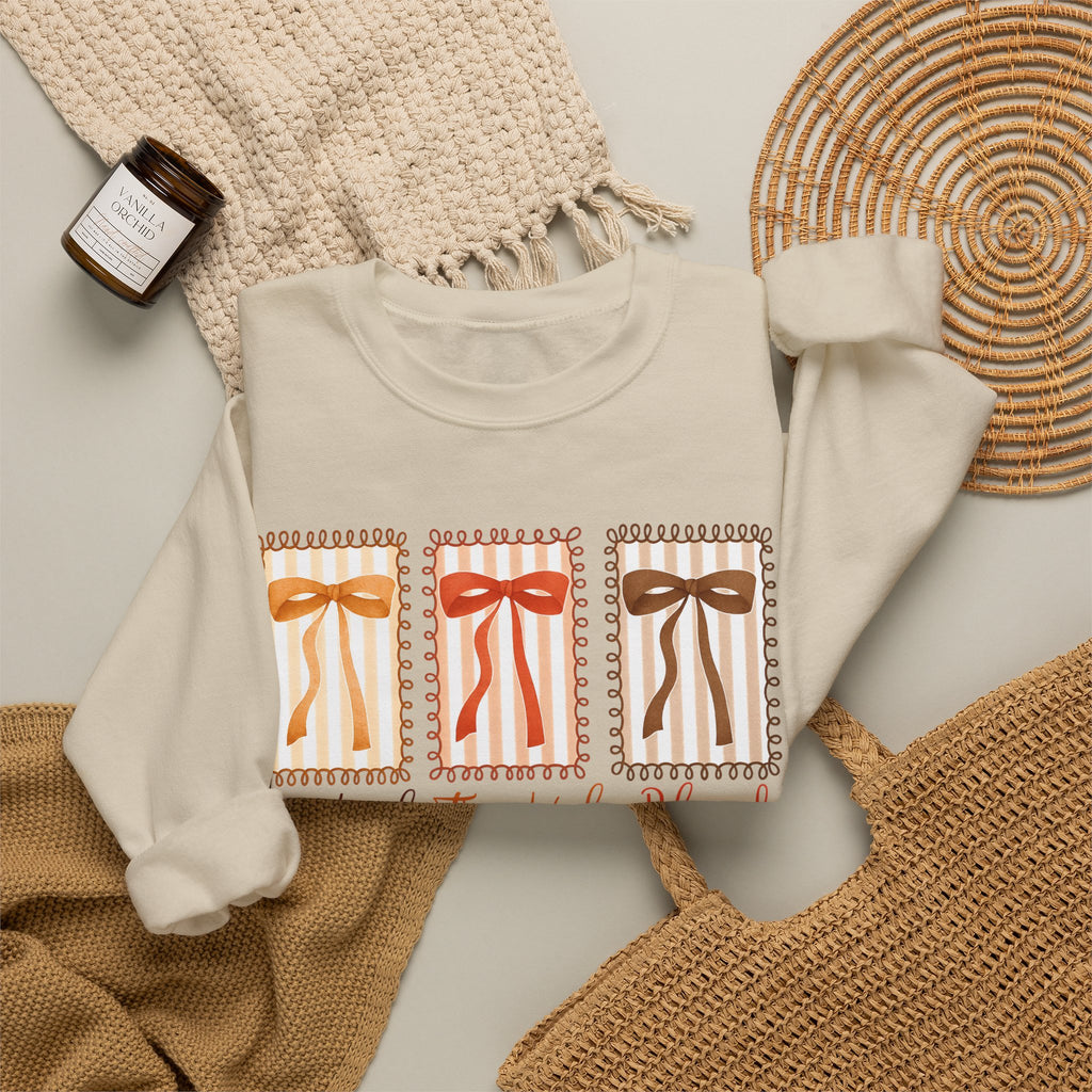 Grateful Thankful Blessed Crewneck — Autumn Fall Cozy Pullover