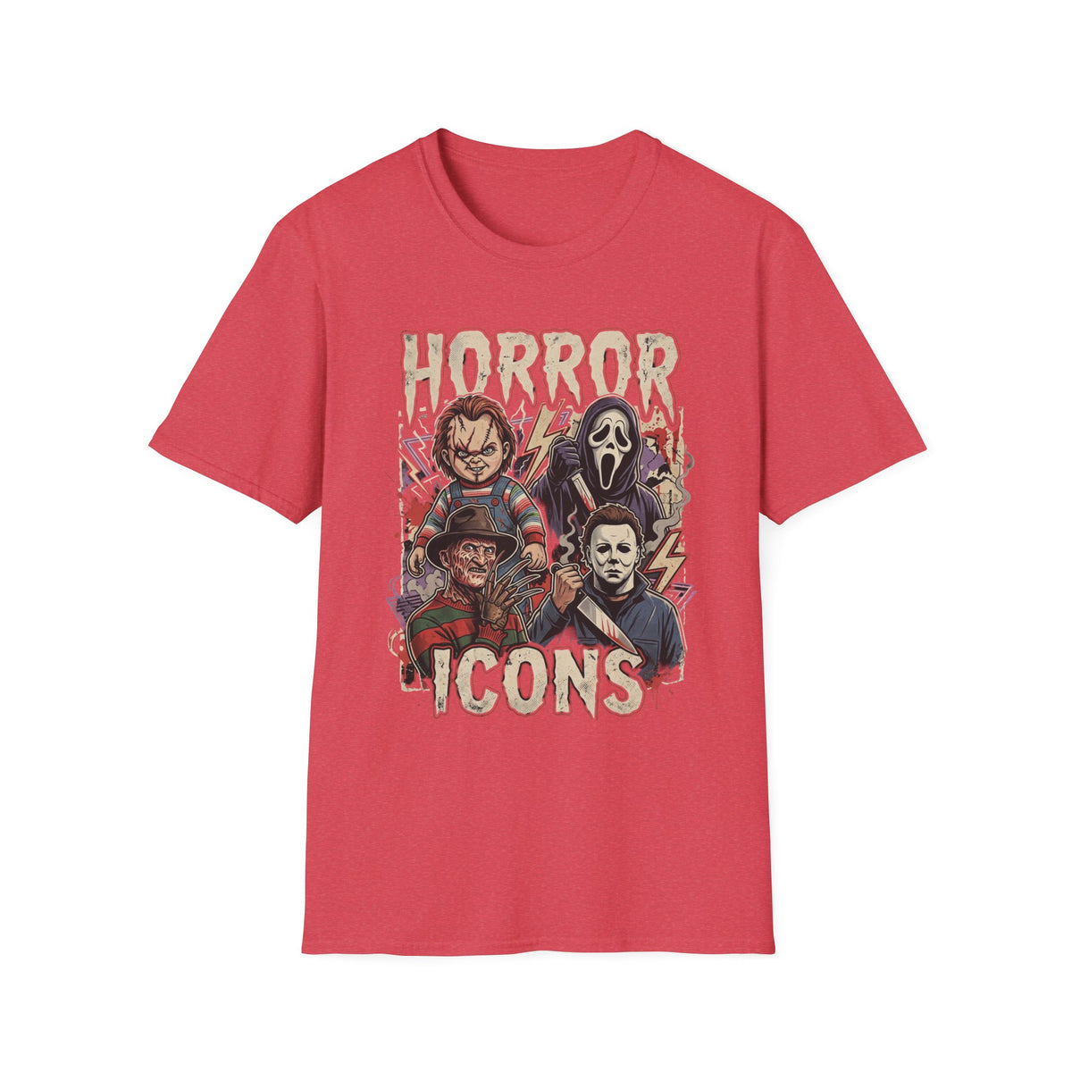 Horror Icons T‑Shirt — Retro Slasher Movie Mashup Tee