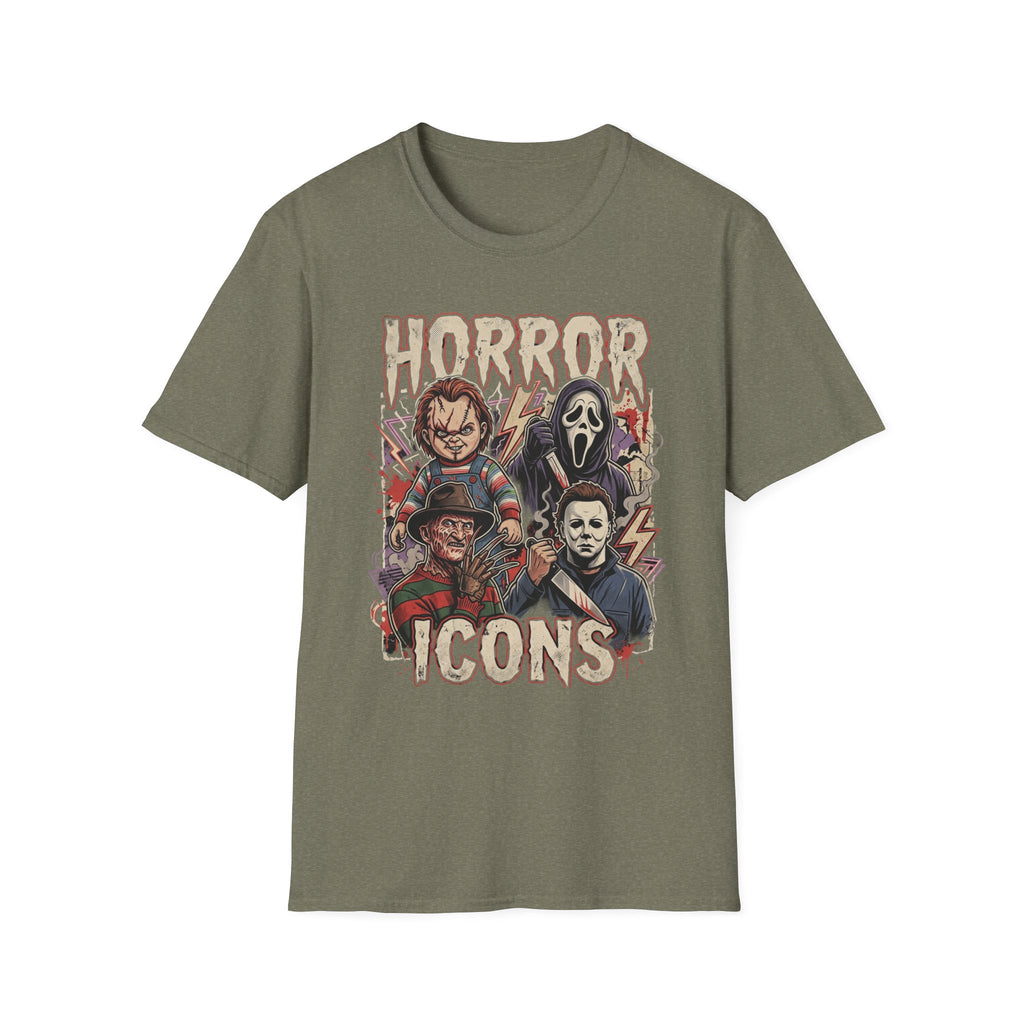 Horror Icons T‑Shirt — Retro Slasher Movie Mashup Tee